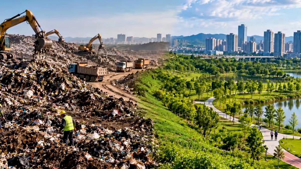 Dev Çöp Dağı Yeni Bir Şehir Merkezine Dönüşüyor