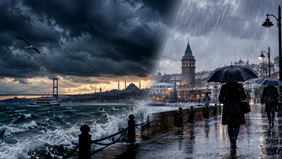 İstanbul'a İki Yönden Yağış ve Fırtına Uyarısı Geldi