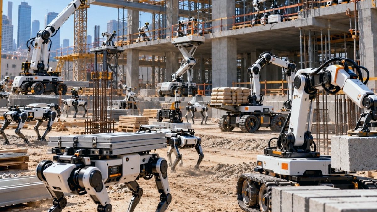 İnşaat Şantiyeleri Dönüşüyor: Robot Sürüleri Devralıyor