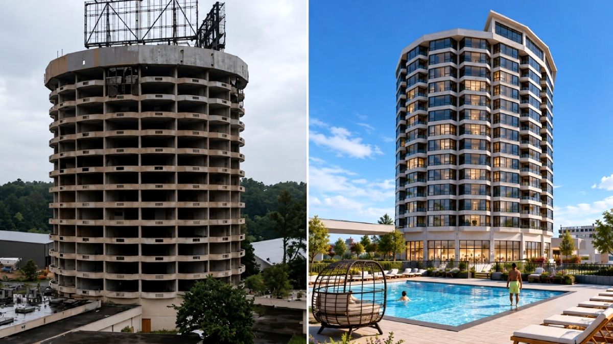 Atlanta'da Terk Edilmiş Dev Otel, Yüzlerce Daireye Dönüşüyor