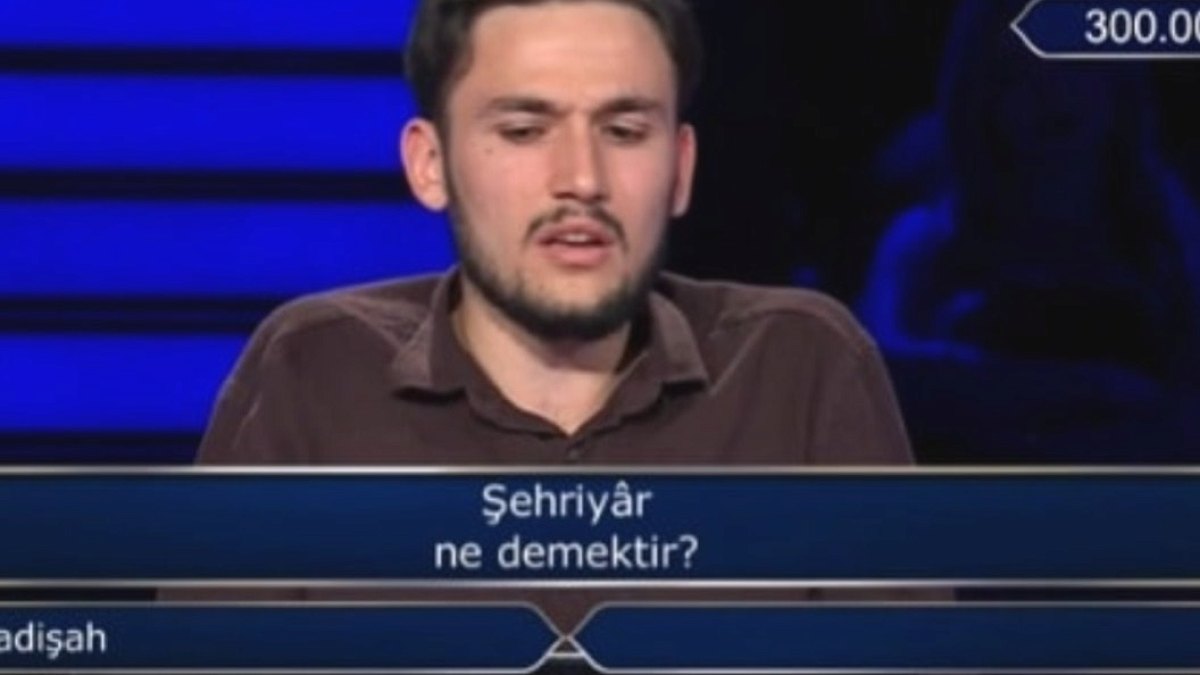 Milyoner'de 300 Bin TL'lik Soru Yarışmacıyı Zorladı: Şehriyâr Kelimesi Bilinmezlikle Karşılaştı