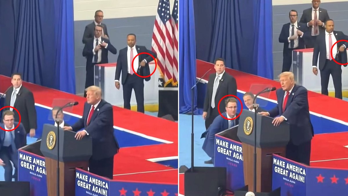 Trump Mitinginde Sahne Gerisindeki Hareketlilik Kameralara Yansıdı