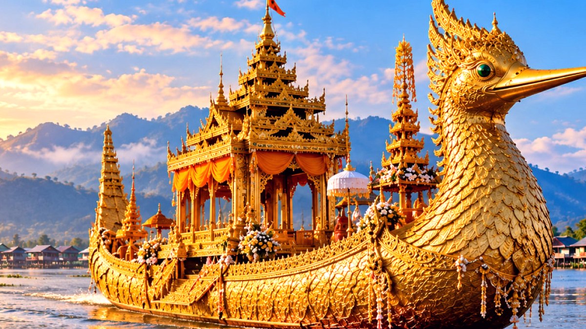 Altın Tekneyle Sıra Dışı Yolculuk: Myanmar'da Geleneksel Festival Coşkusu